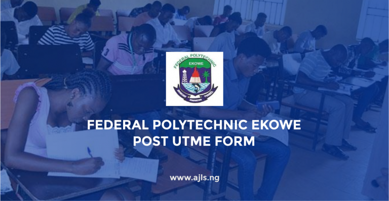 Federal Polytechnic Ekowe Post UTME Form