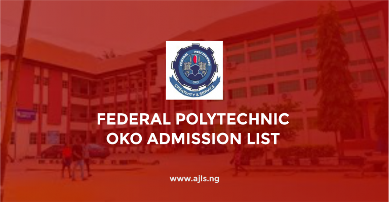 Federal Polytechnic Oko Admission List