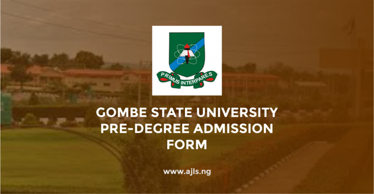 Gombe State University Pre-Degree Admission Form