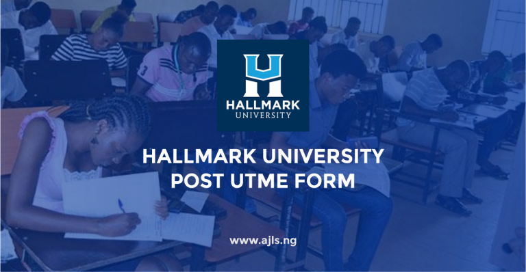 Hallmark University Post UTME Form