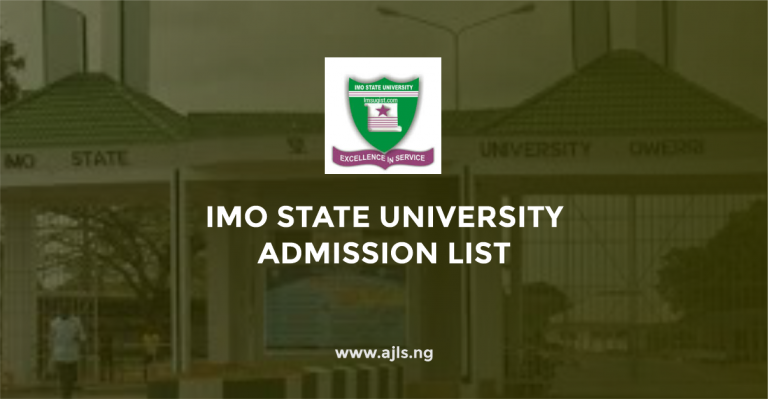 Imo State University Admission List