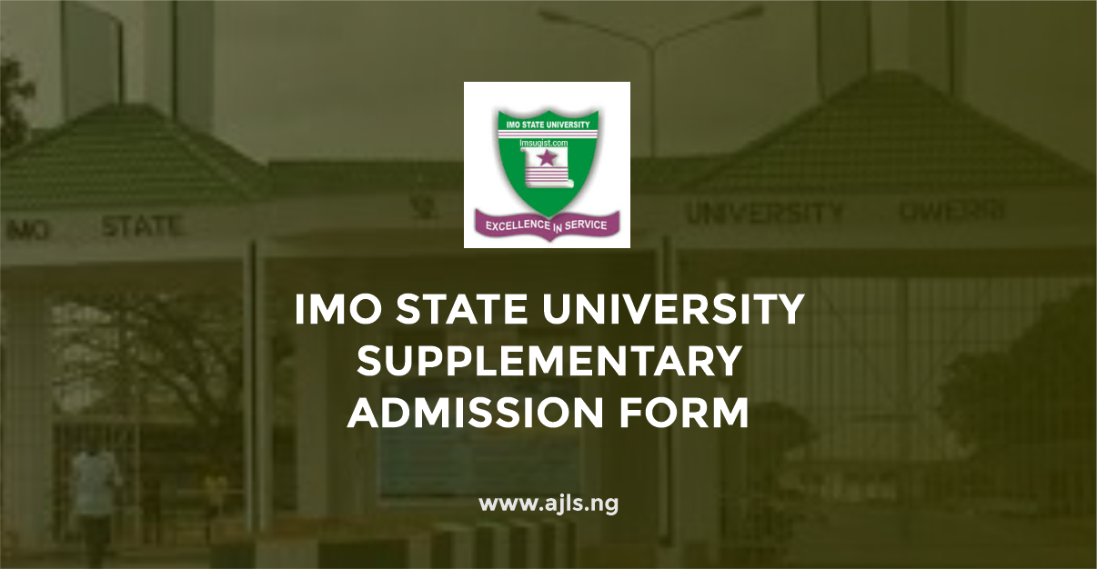 Imo State University Supplementary Admission Form