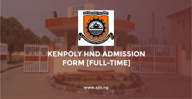 KENPOLY HND Admission Form