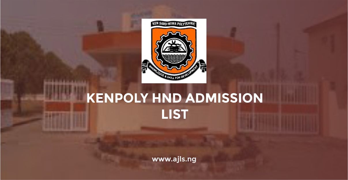 KENPOLY HND Admission List