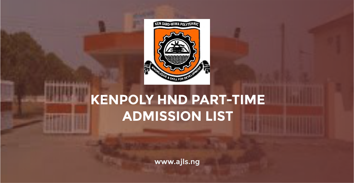 KENPOLY HND Part-Time Admission List