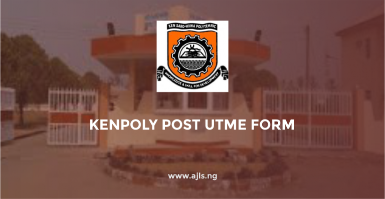 KENPOLY Post UTME Form