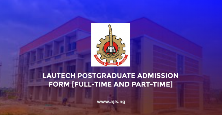 LAUTECH Postgraduate Admission Form