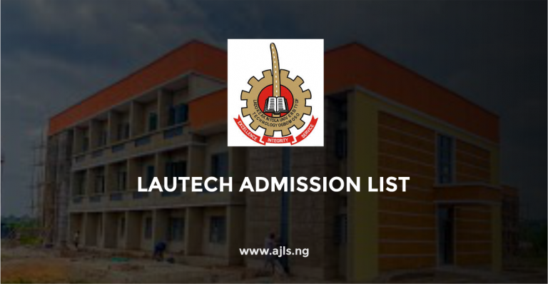 LAUTECH Admission List