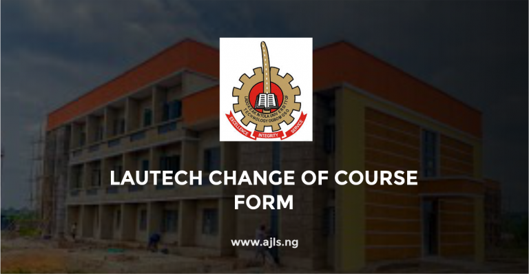 LAUTECH Change of Course Form
