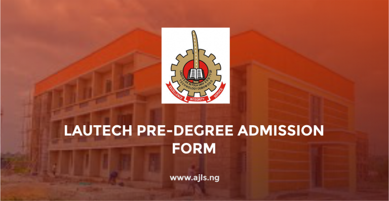 LAUTECH Pre-Degree Admission Form