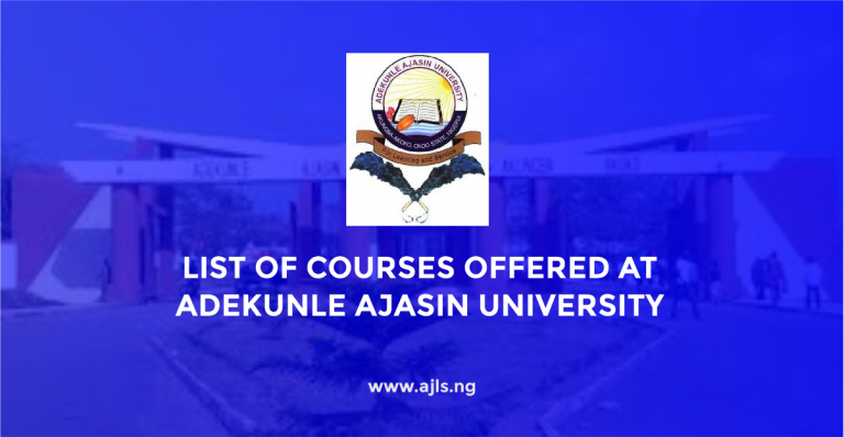 Adekunle Ajasin University Courses and Requirements