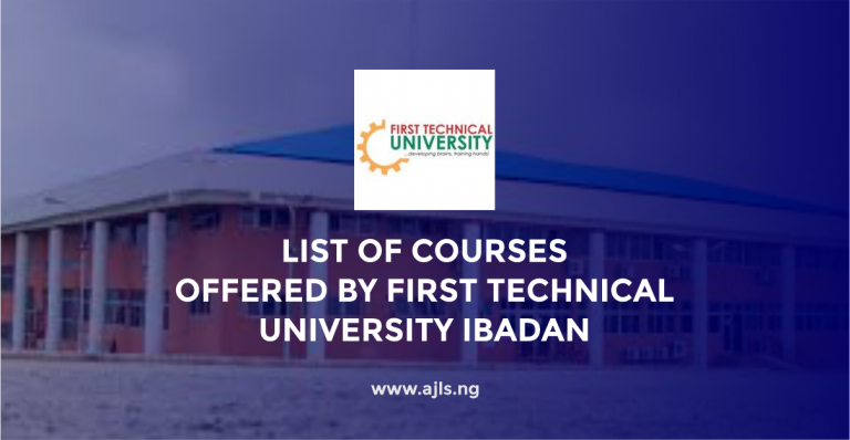 Abiola Ajimobi Technical University Courses