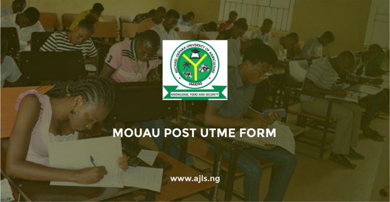 MOUAU Post UTME Form