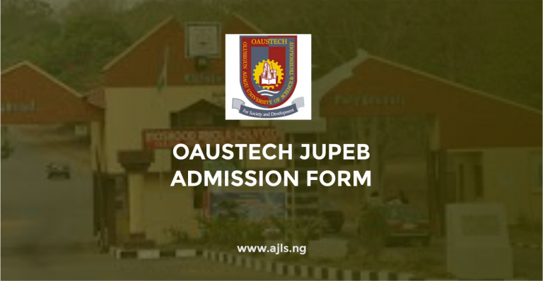 OAUSTECH JUPEB Admission Form