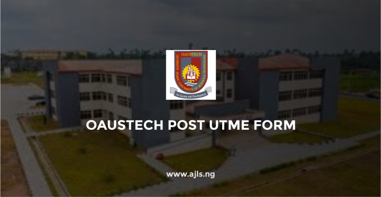 OAUSTECH Post UTME Form