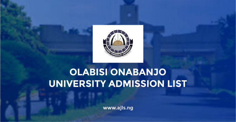 Olabisi Onabanjo University Admission List