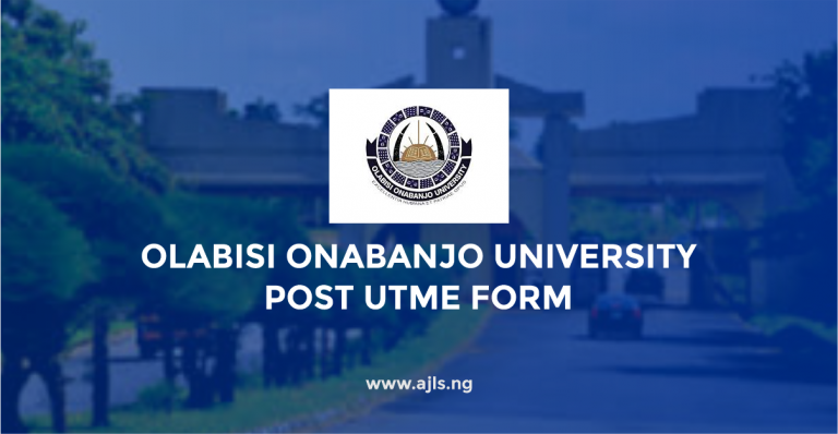 Olabisi Onabanjo University Post UTME Form