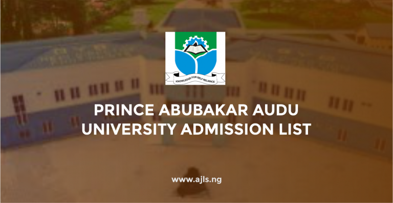 Prince Abubakar Audu University Admission List