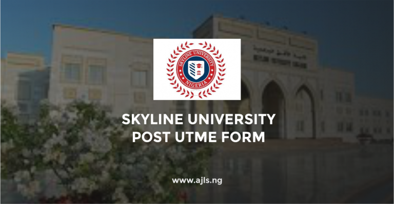 Skyline University Post UTME Form