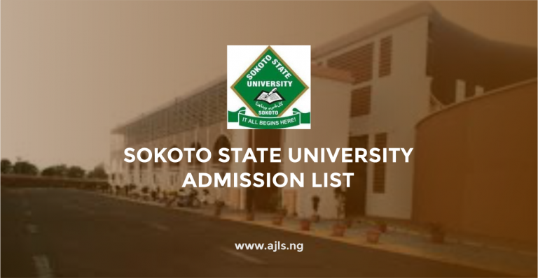 Sokoto State University Admission List