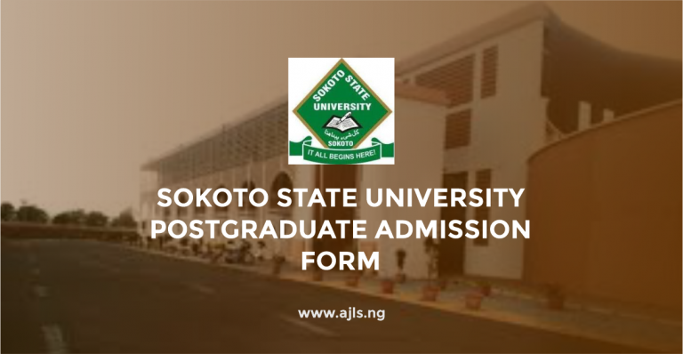 Sokoto State University Postgraduate Admission Form