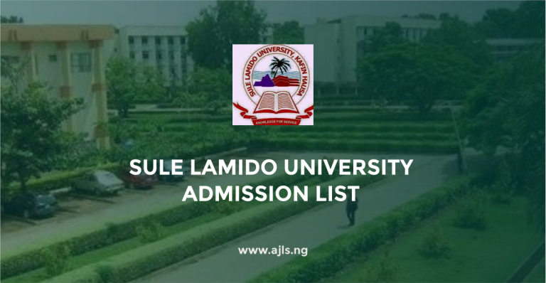 Sule Lamido University Admission List