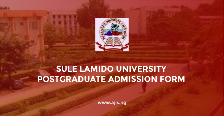 Sule Lamido University Postgraduate Admission Form