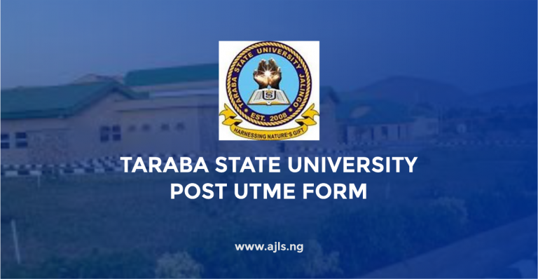 Taraba State University Post UTME Form