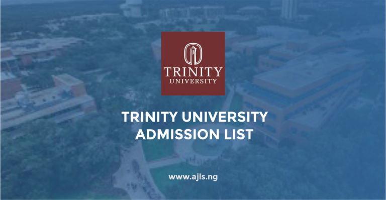 Trinity University Admission List