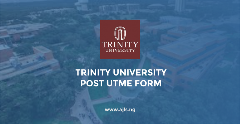 Trinity University Post UTME Form