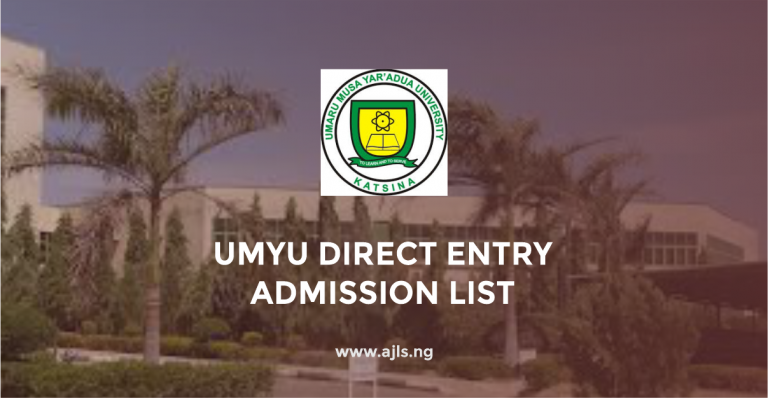 UMYU Direct Entry Admission List