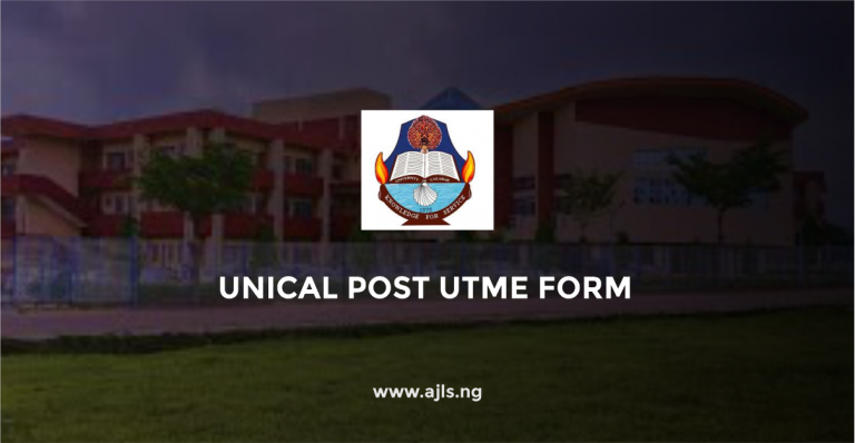 UNICAL Post UTME Form