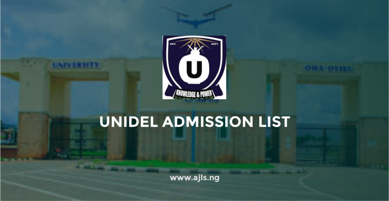 UNIDEL Admission List