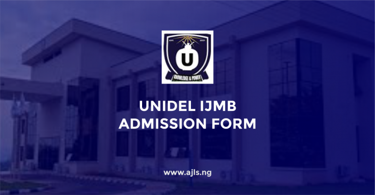 UNIDEL IJMB Admission Form 