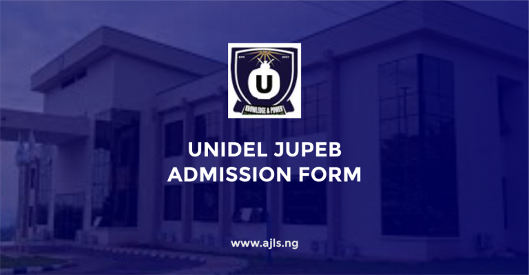 UNIDEL JUPEB Admission Form