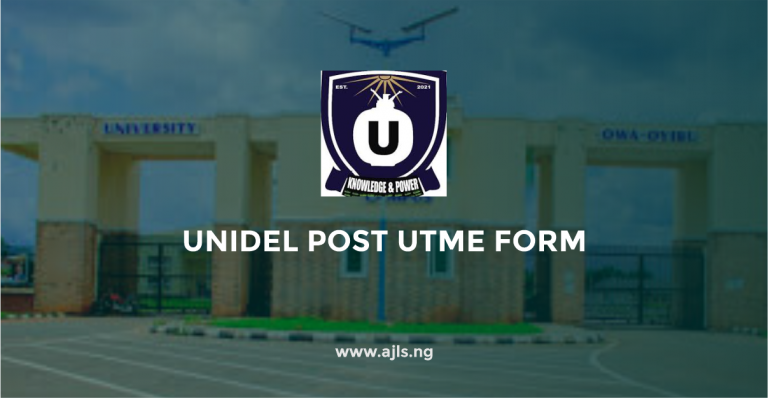UNIDEL Post UTME Form