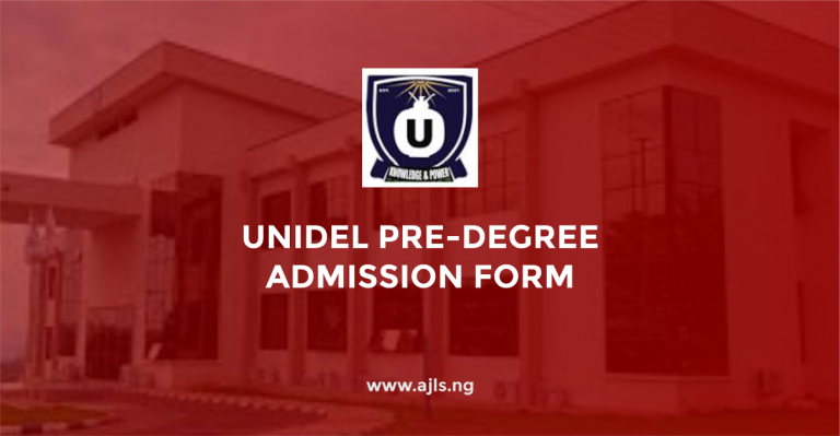 UNIDEL Pre-Degree Admission Form