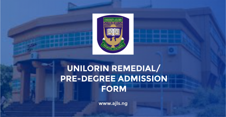 UNILORIN Remedial/Pre-Degree Admission Form