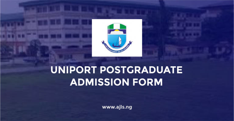 UNIPORT Postgraduate Admission Form