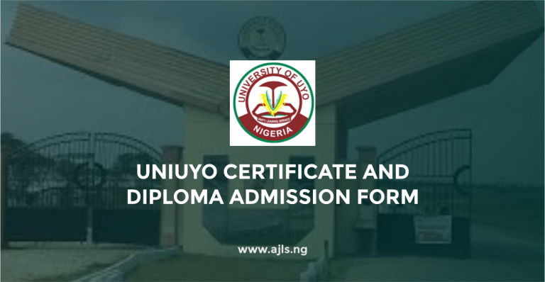 UNIUYO Certificate and Diploma Admission Form