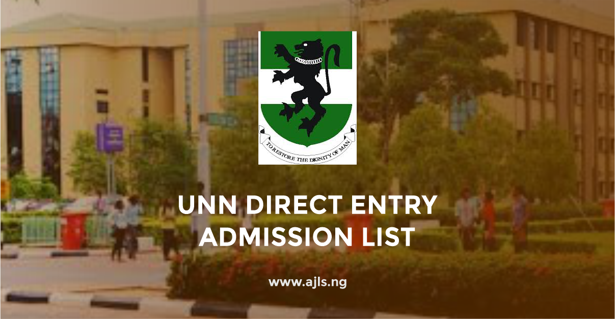 UNN Direct Entry Admission List