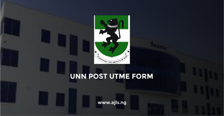 UNN Post UTME Form