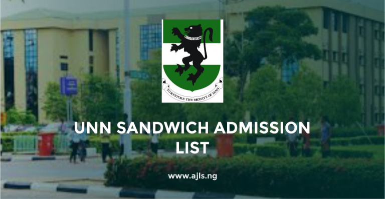 UNN Sandwich Admission List
