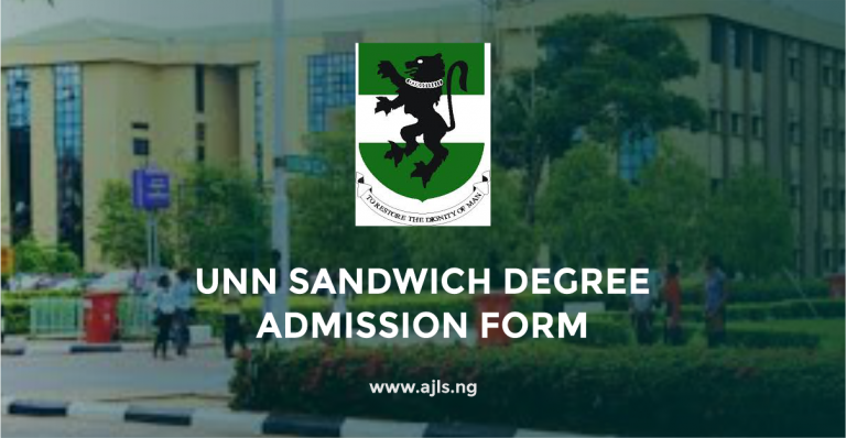UNN Sandwich Degree Admission Form