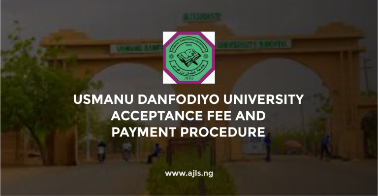 Usmanu Danfodiyo University Acceptance Fee