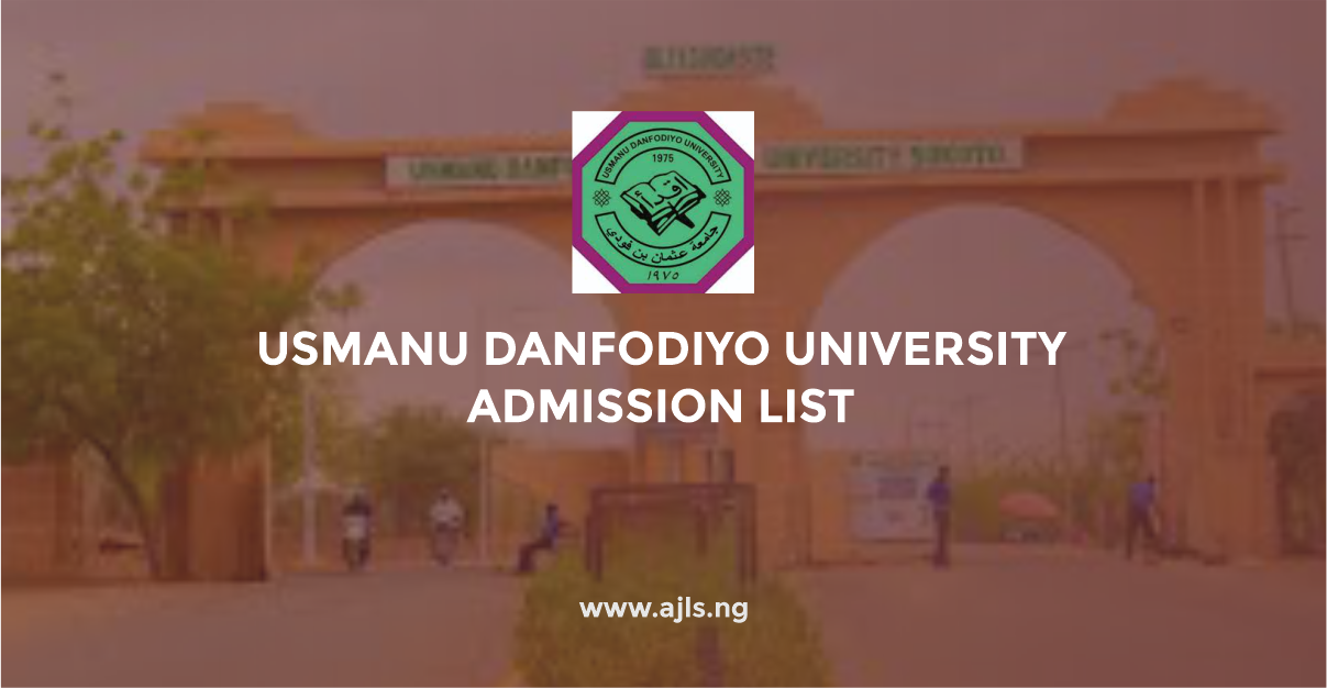 Usmanu Danfodiyo University Admission List