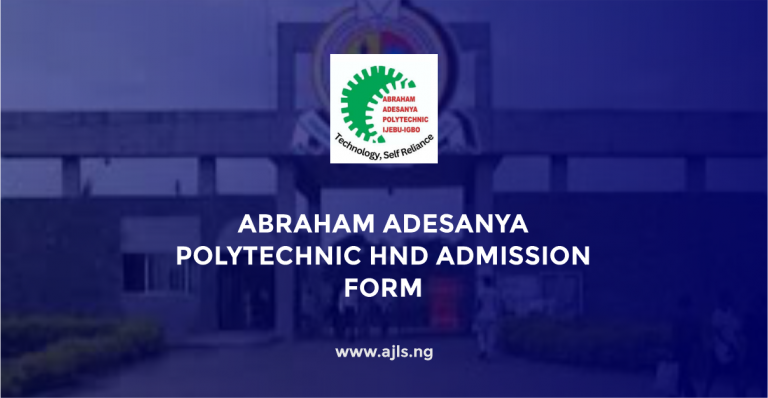 Abraham Adesanya Polytechnic HND Admission Form