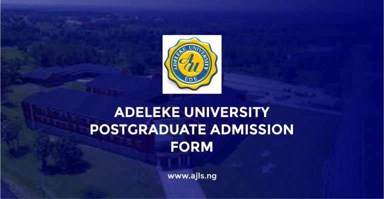 Adeleke University Postgraduate Admission Form