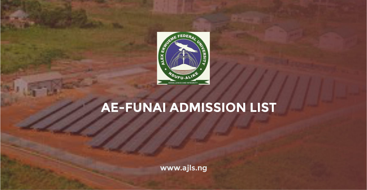 AE-FUNAI Admission List