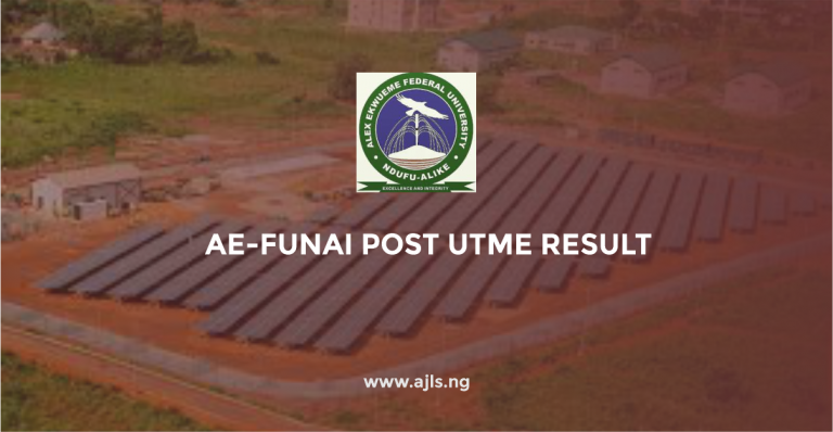 AE-FUNAI Post-UTME Result